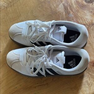 Adidas Women's White and Black Sneakers